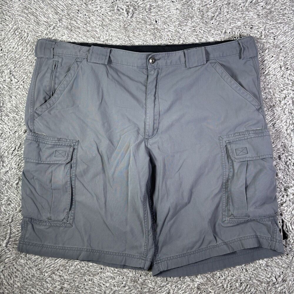 Duluth Dry On The Fly Cargo Shorts Mens XXL 11 Inch Gray Nylon Utility Workwear